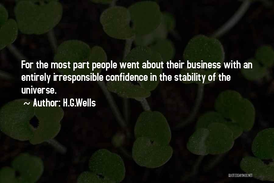 Business Stability Quotes By H.G.Wells