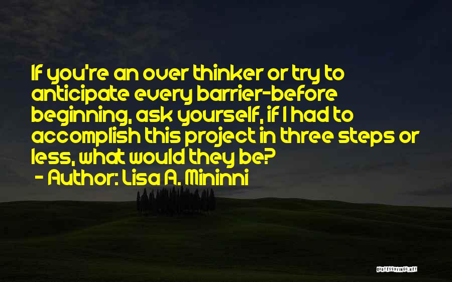 Business Start Up Quotes By Lisa A. Mininni