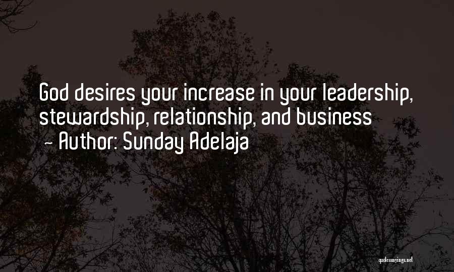 Business Stewardship Quotes By Sunday Adelaja