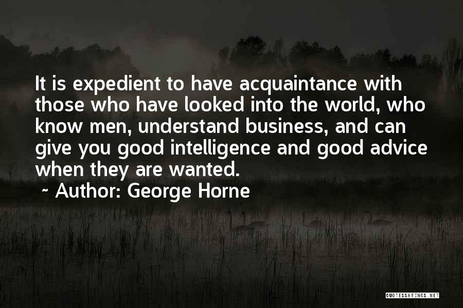 Business World Quotes By George Horne