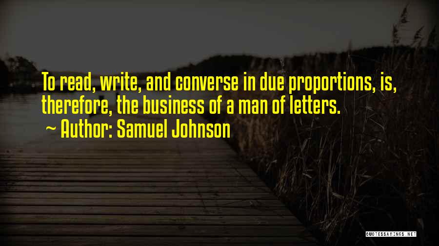 Business Writing Quotes By Samuel Johnson