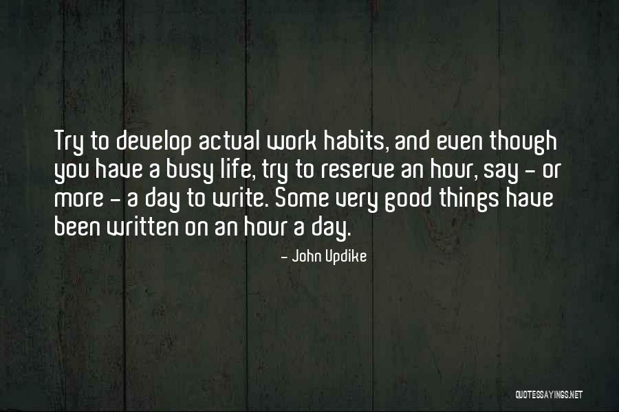 Busy Day At Work Quotes By John Updike