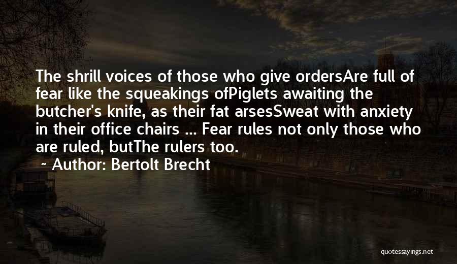 Butcher Knife Quotes By Bertolt Brecht