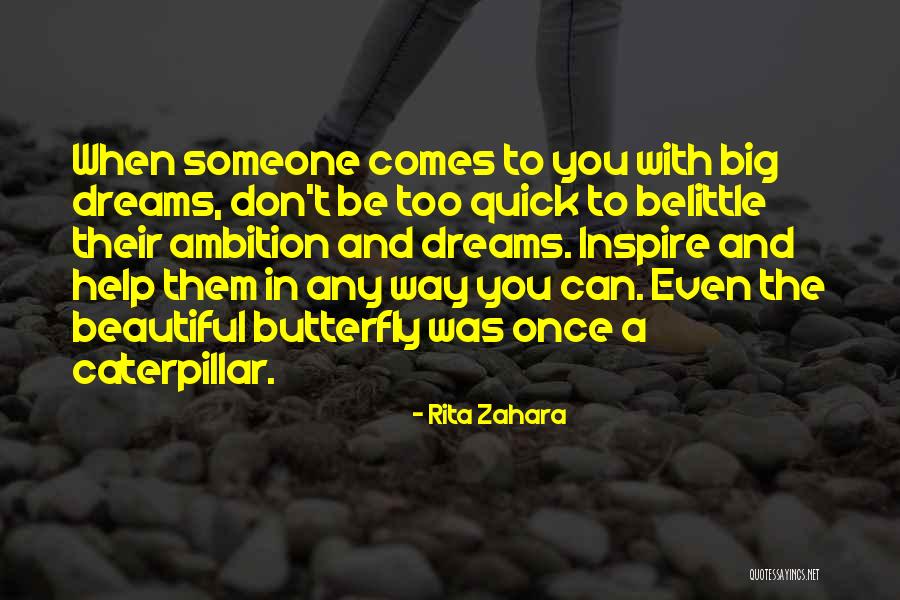 Butterfly And Caterpillar Quotes By Rita Zahara