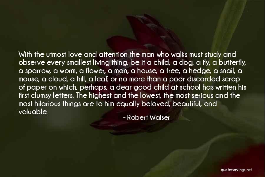 Butterfly And Flower Love Quotes By Robert Walser