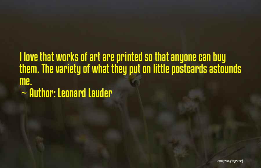 Buy Printed Quotes By Leonard Lauder