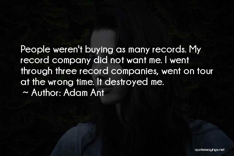 Buying Time Quotes By Adam Ant