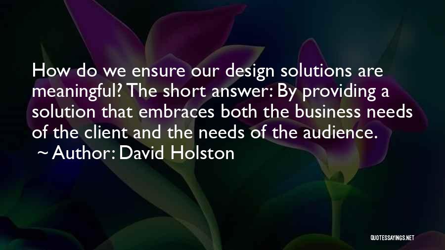 By Design Quotes By David Holston