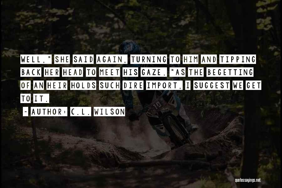 C.L. Wilson Quotes 354728