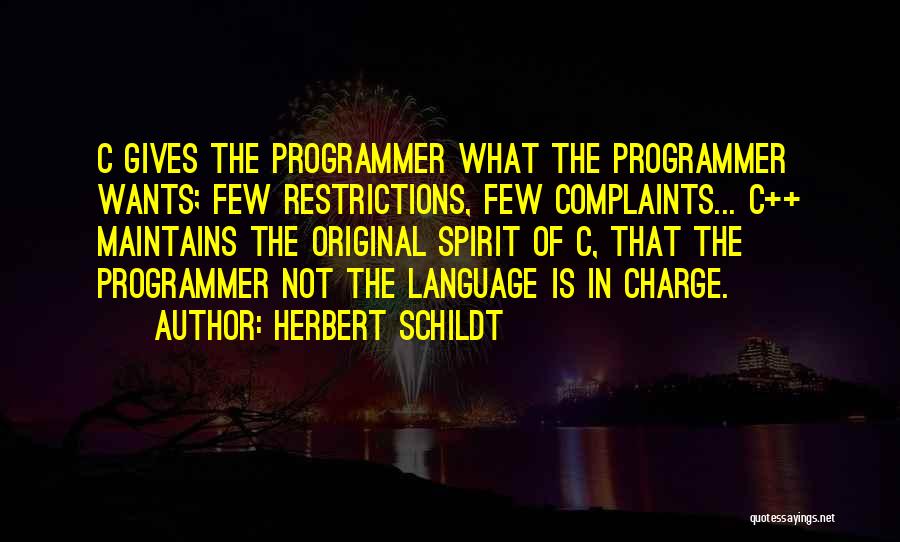 C Language Quotes By Herbert Schildt