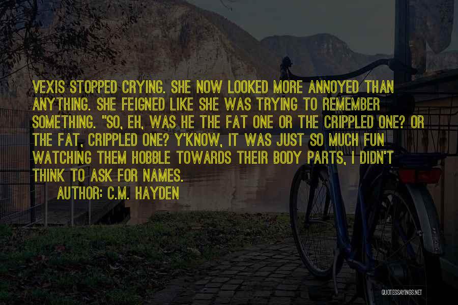C.M. Hayden Quotes 486138