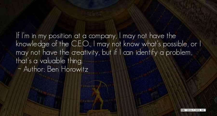 C.o.c Quotes By Ben Horowitz