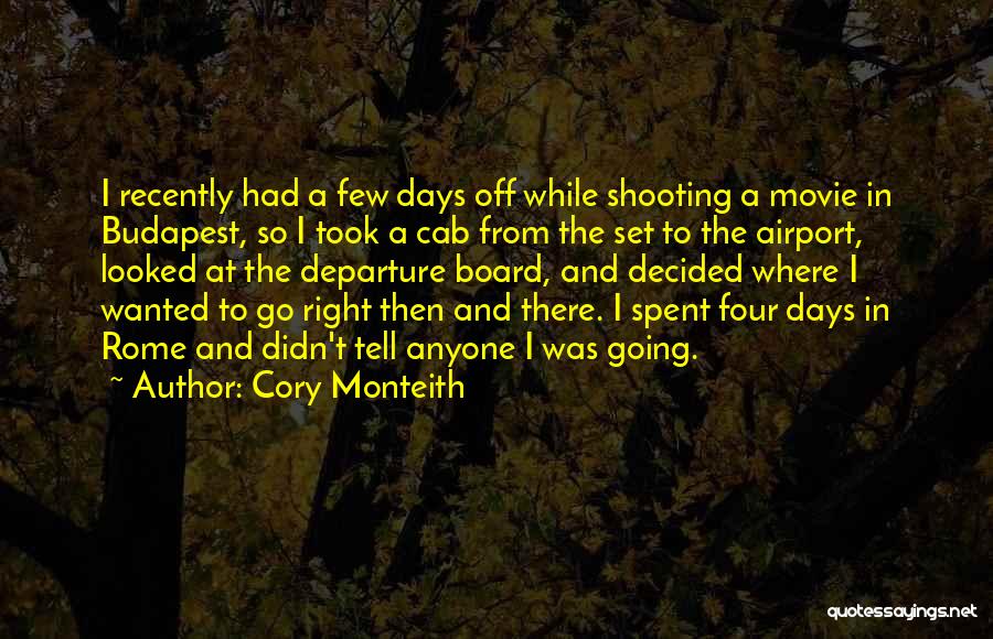 Cab Airport Quotes By Cory Monteith