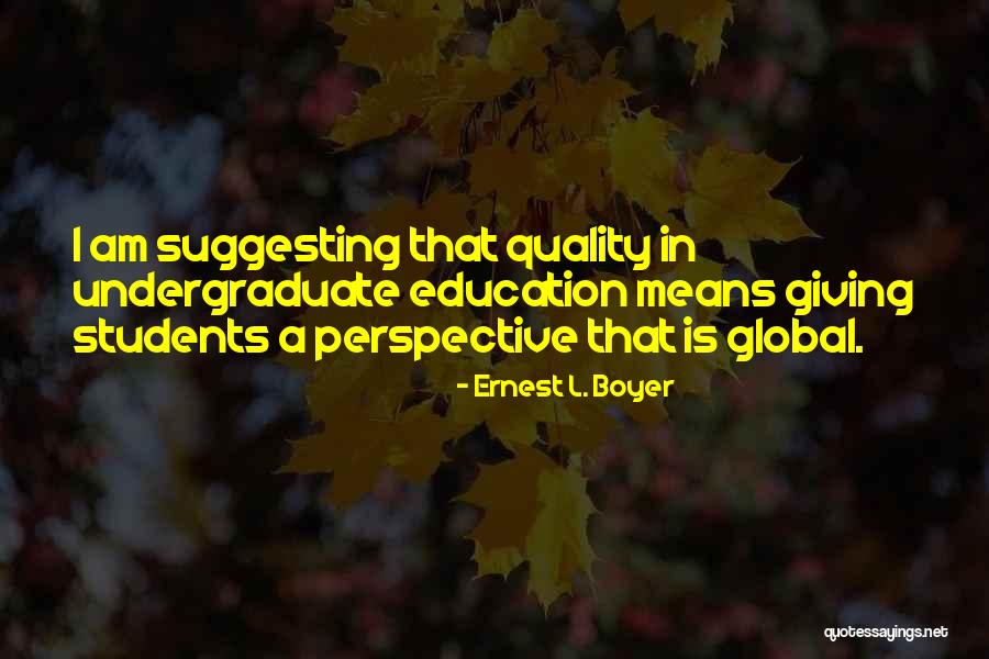 Cairelli Zenith Quotes By Ernest L. Boyer Cairelli Zenith Quotes By Ernest L. Boyer