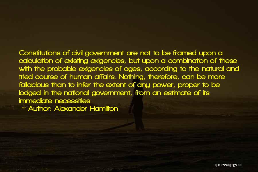 Calculation Quotes By Alexander Hamilton