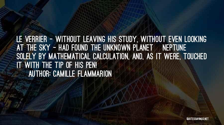 Calculation Quotes By Camille Flammarion