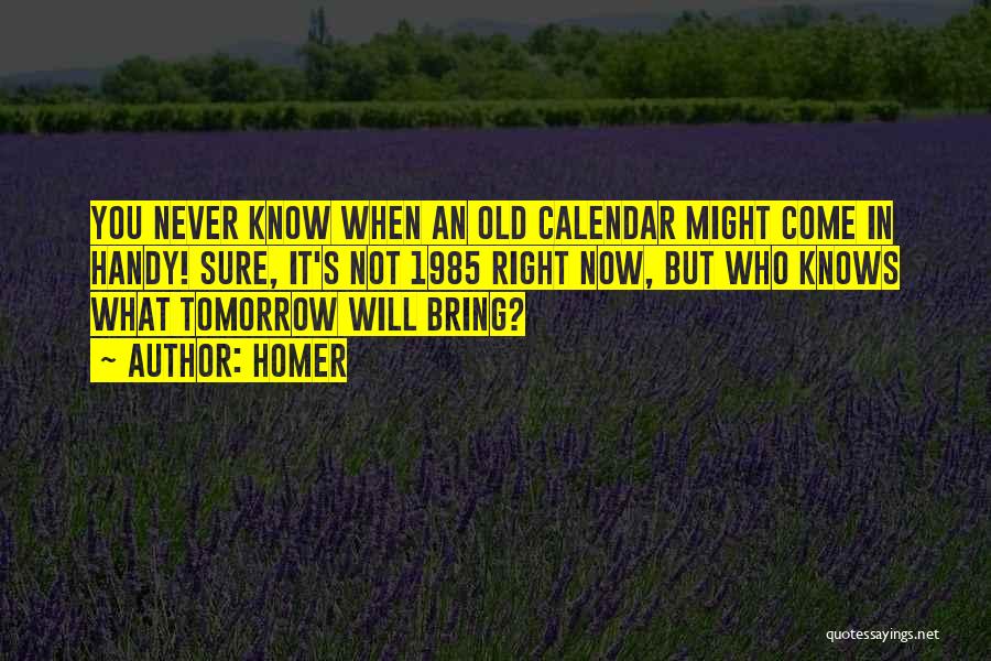Calendars Quotes By Homer