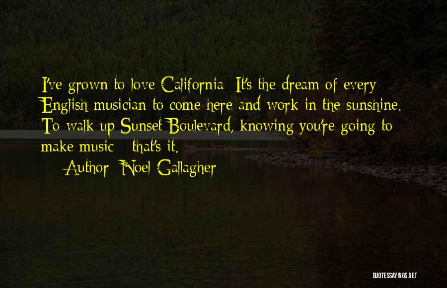 California Sunshine Quotes By Noel Gallagher