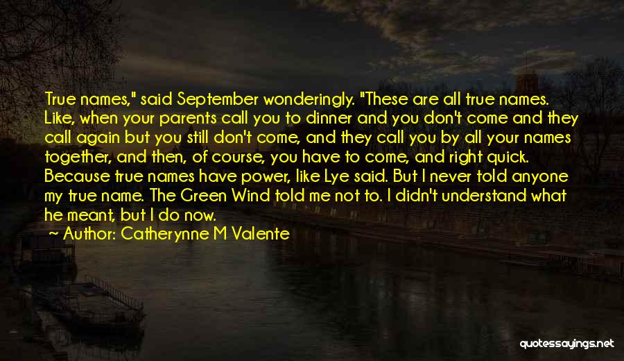 Call Me By My Name Quotes By Catherynne M Valente