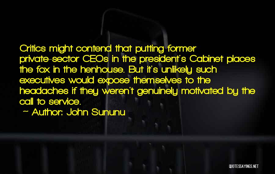 Call To Service Quotes By John Sununu