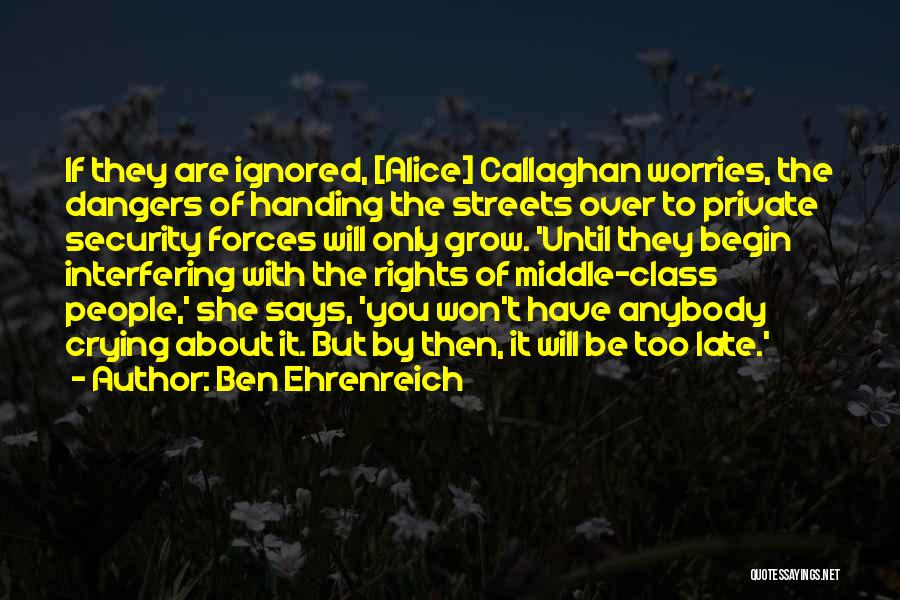 Callaghan Quotes By Ben Ehrenreich