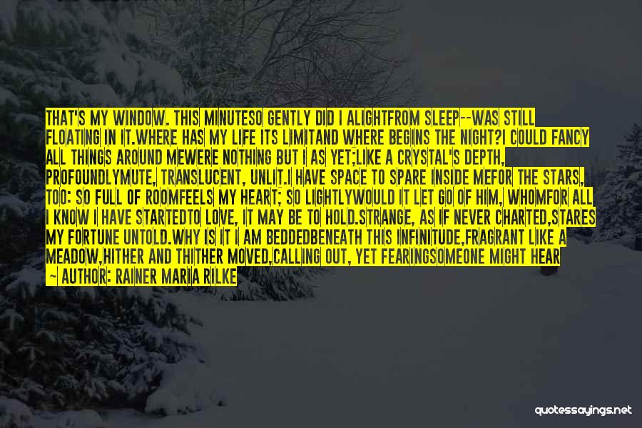 Calling It A Night Quotes By Rainer Maria Rilke