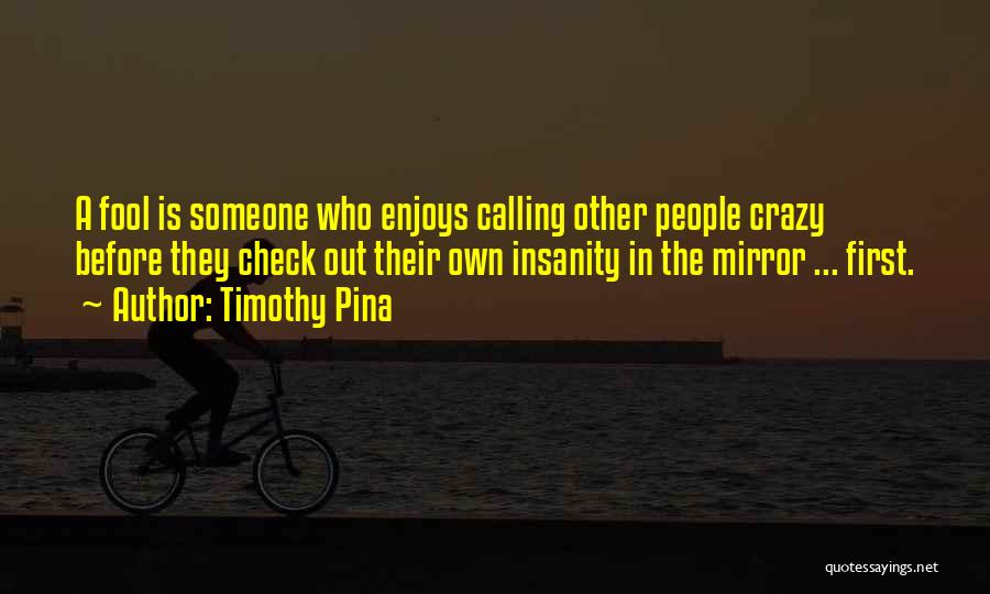 Calling Someone A Fool Quotes By Timothy Pina