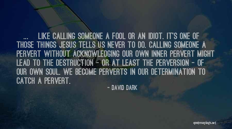 Calling Someone An Idiot Quotes By David Dark