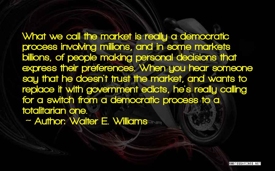 Calling Someone Quotes By Walter E. Williams