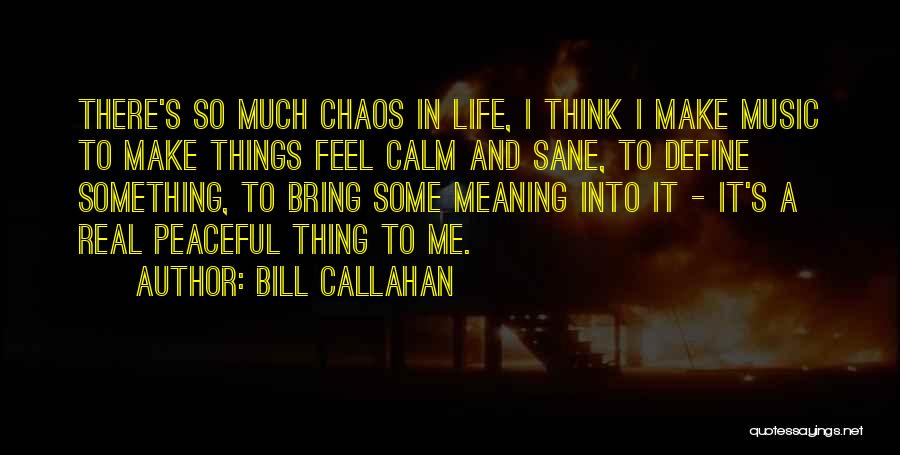 Calm And Chaos Quotes By Bill Callahan