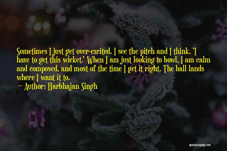 Calm And Composed Quotes By Harbhajan Singh
