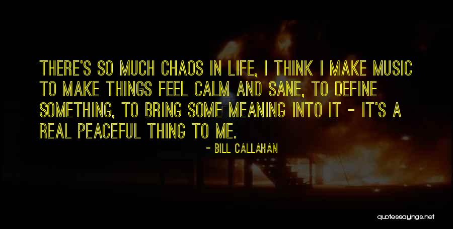 Calm In The Chaos Quotes By Bill Callahan Calm In The Chaos Quotes By Bill Callahan