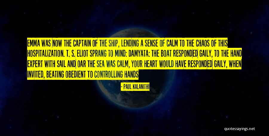 Calm In The Chaos Quotes By Paul Kalanithi Calm In The Chaos Quotes By Paul Kalanithi