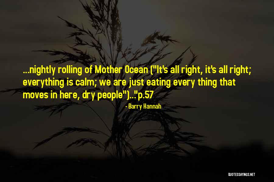 Calm Ocean Quotes By Barry Hannah Calm Ocean Quotes By Barry Hannah