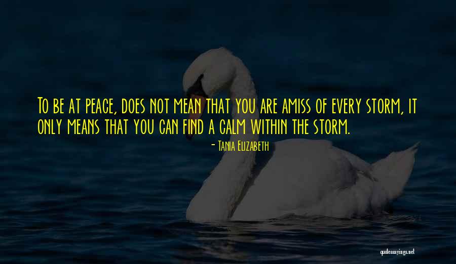 Calm Storm Quotes By Tania Elizabeth