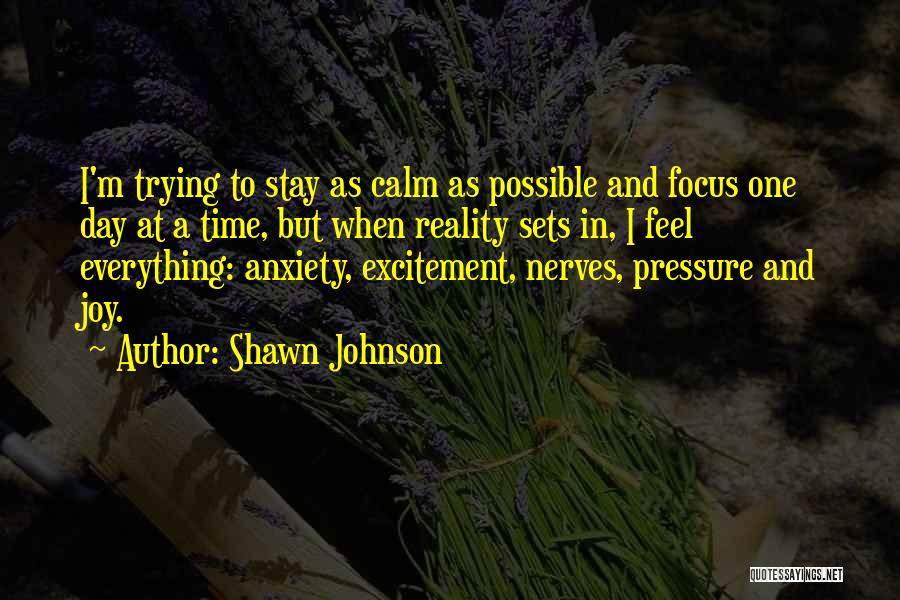 Calm Under Pressure Quotes By Shawn Johnson