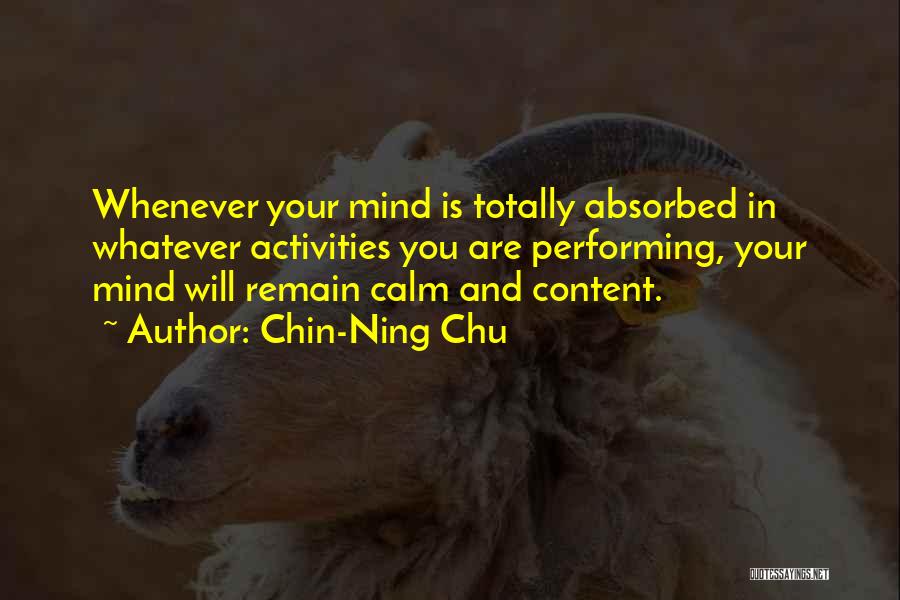 Calm Your Mind Quotes By Chin-Ning Chu