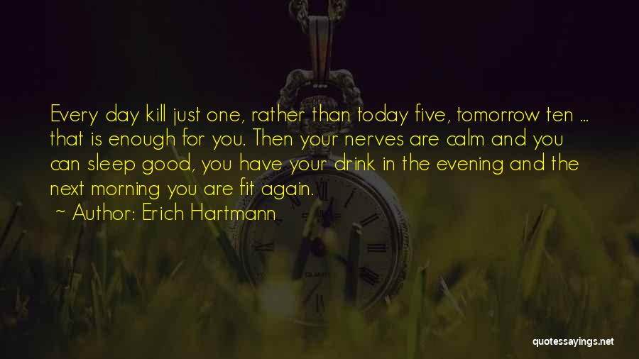 Calm Your Nerves Quotes By Erich Hartmann