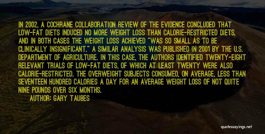 Calorie Quotes By Gary Taubes