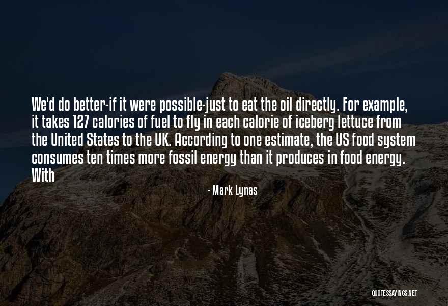 Calorie Quotes By Mark Lynas