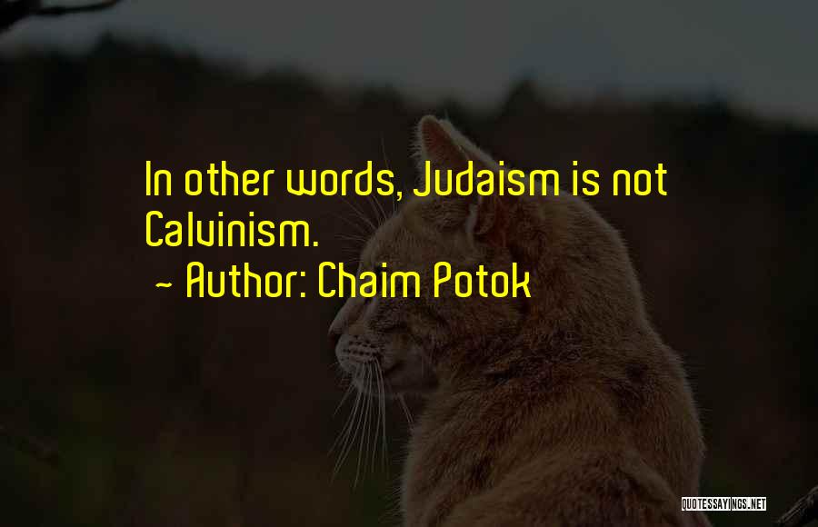 Calvinism Quotes By Chaim Potok