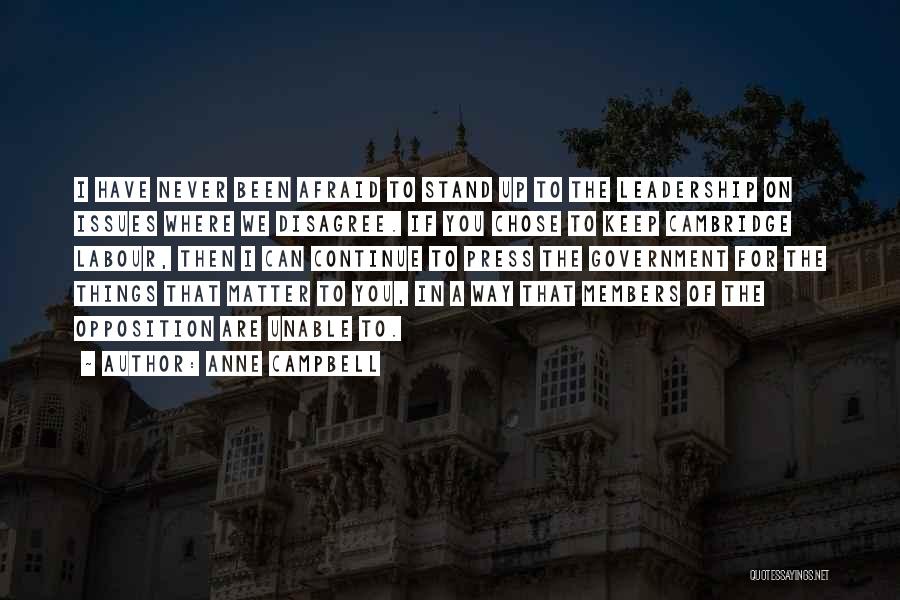 Cambridge Quotes By Anne Campbell