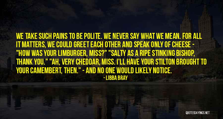 Camembert Quotes By Libba Bray Camembert Quotes By Libba Bray