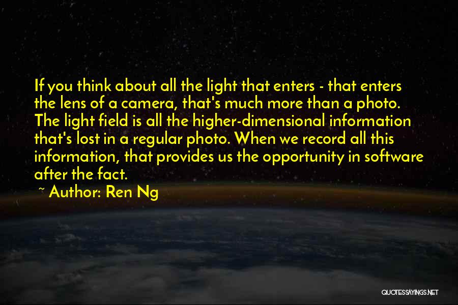 Camera Lens Quotes By Ren Ng