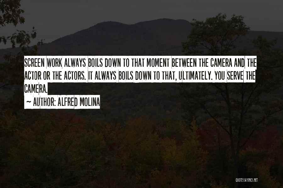 Camera Work Quotes By Alfred Molina