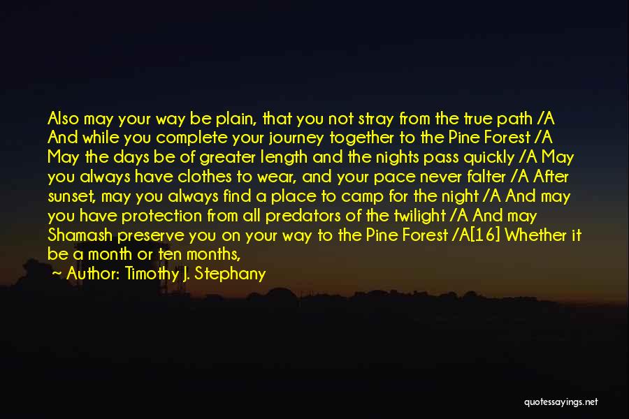 Camp Quotes By Timothy J. Stephany