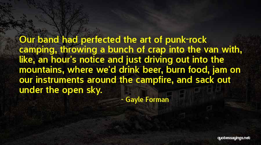 Camping Food Quotes By Gayle Forman