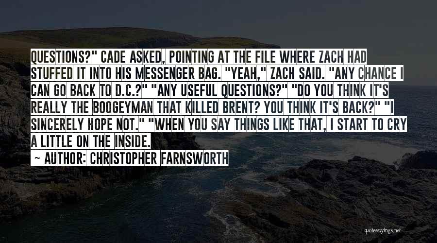 Can Go Back Quotes By Christopher Farnsworth