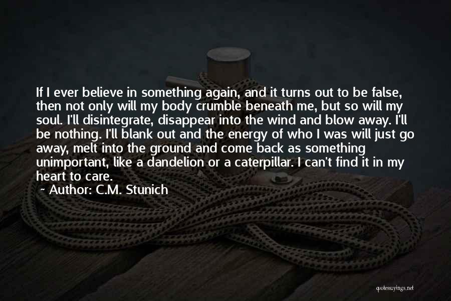 Can I Disappear Quotes By C.M. Stunich
