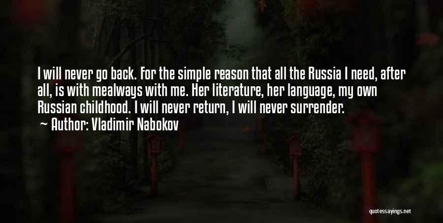 Can I Go Back To My Childhood Quotes By Vladimir Nabokov